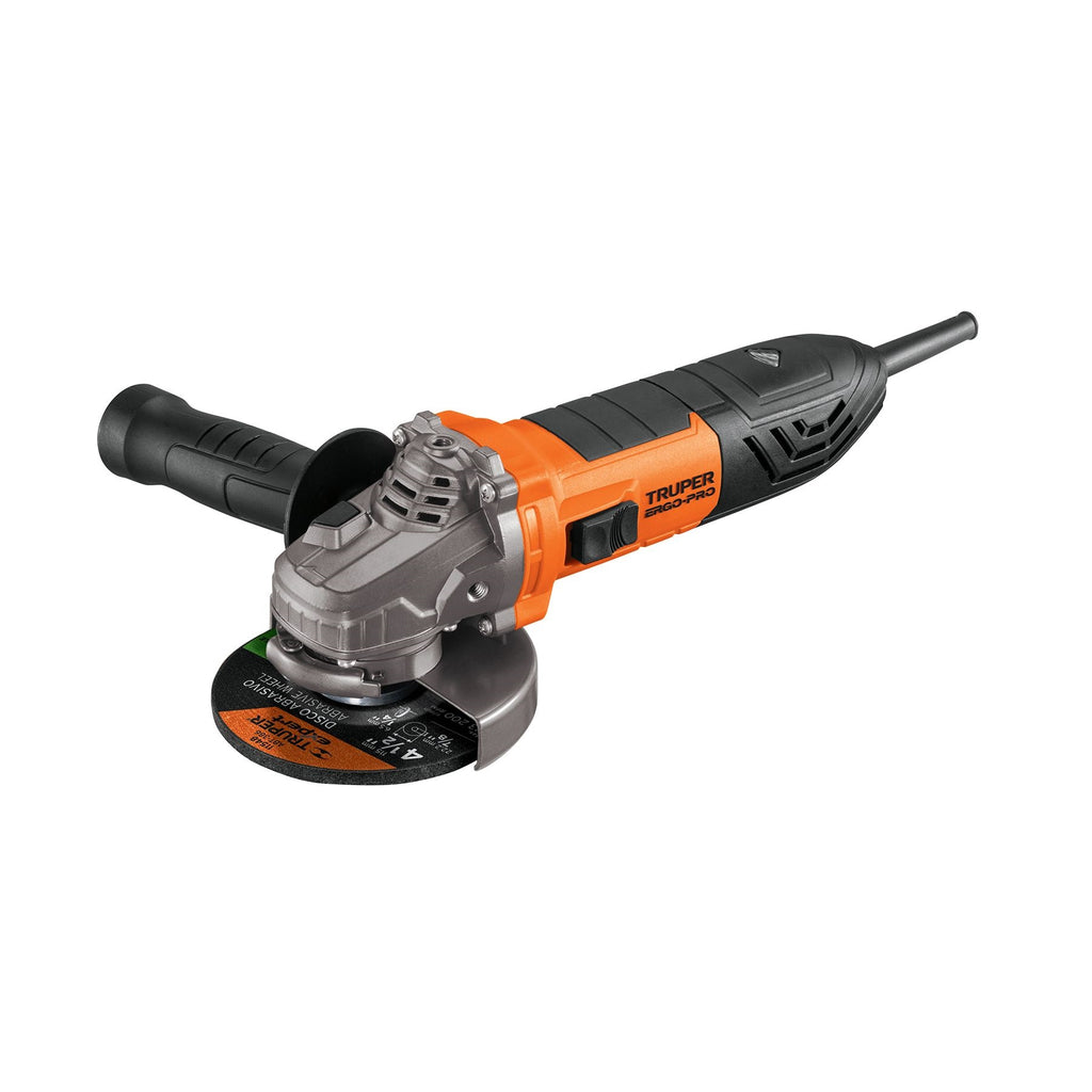 Esmeriladora Angular TRUPER ERGO PRO 850W 4-1/2" Diseño Ergonómico