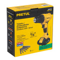 Taladro/destornillador 3/8", 12V, 1 batería 2Ah, PRETUL